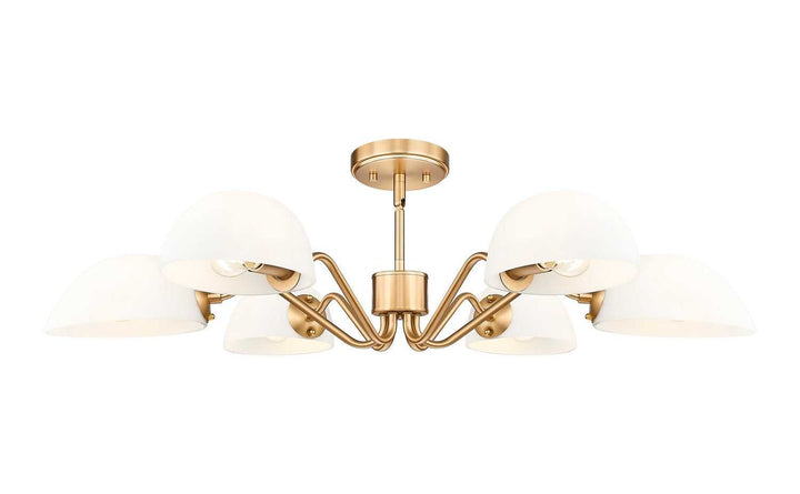 Breton Six Light Chandelier in Modern Gold Z-Lite Canada