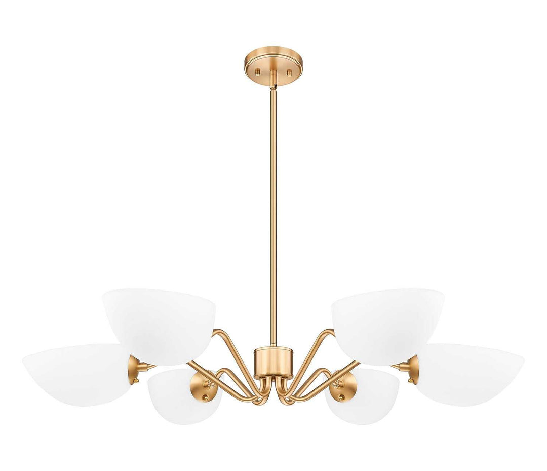 Breton Six Light Chandelier in Modern Gold Z-Lite Canada