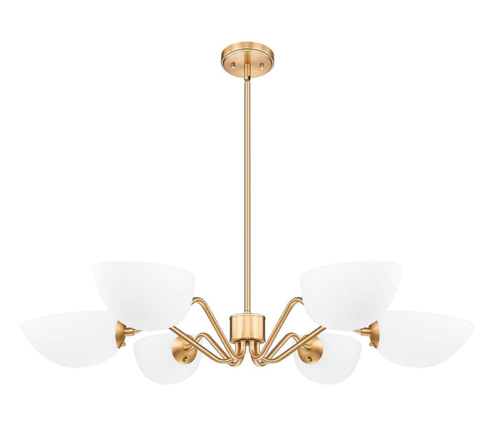 Breton Six Light Chandelier in Modern Gold Z-Lite Canada