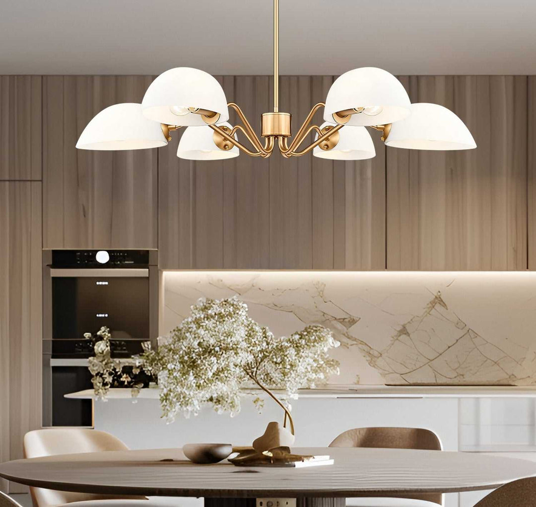 Breton Six Light Chandelier in Modern Gold Z-Lite Canada