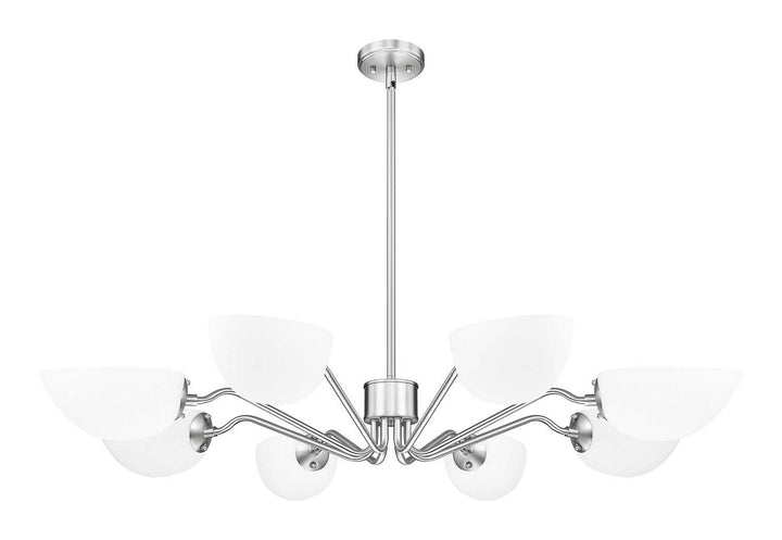 Breton Eight Light Chandelier in Brushed Nickel Z-Lite Canada