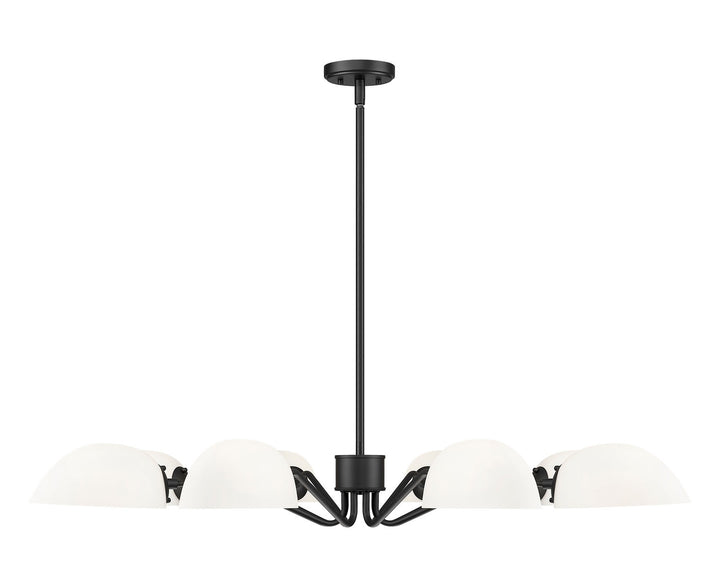 Breton Eight Light Chandelier in Matte Black Z-Lite Canada