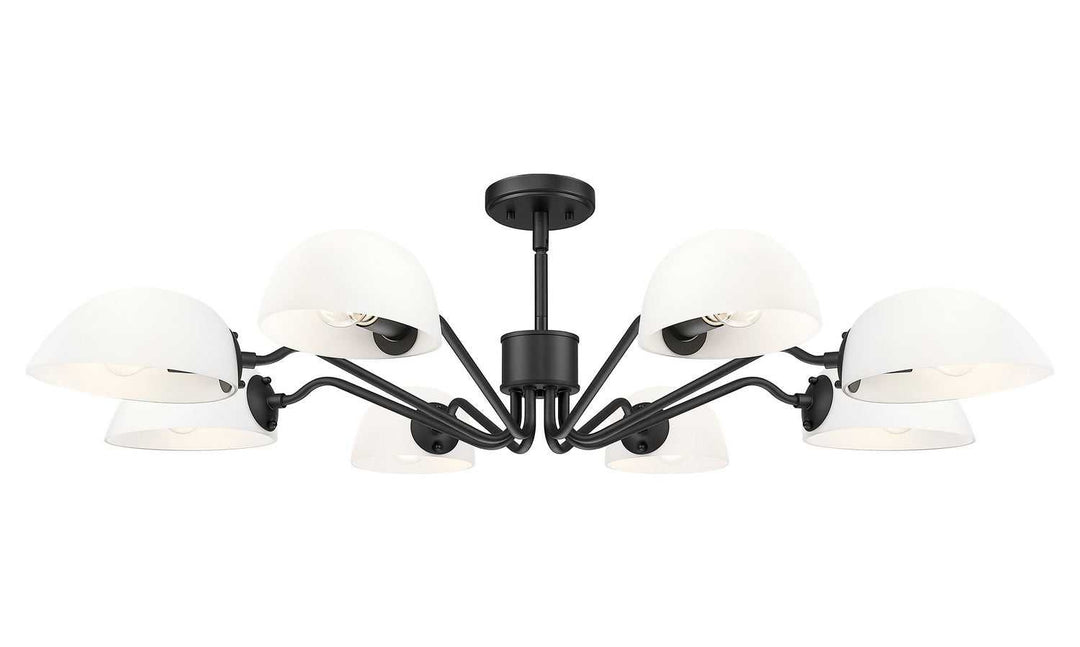 Breton Eight Light Chandelier in Matte Black Z-Lite Canada