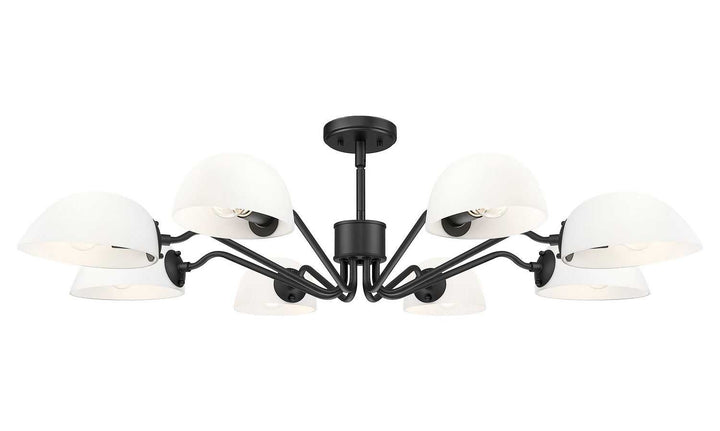 Breton Eight Light Chandelier in Matte Black Z-Lite Canada