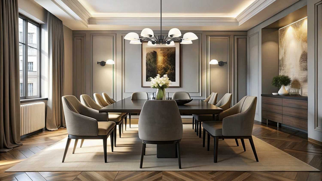 Breton Eight Light Chandelier in Matte Black Z-Lite Canada