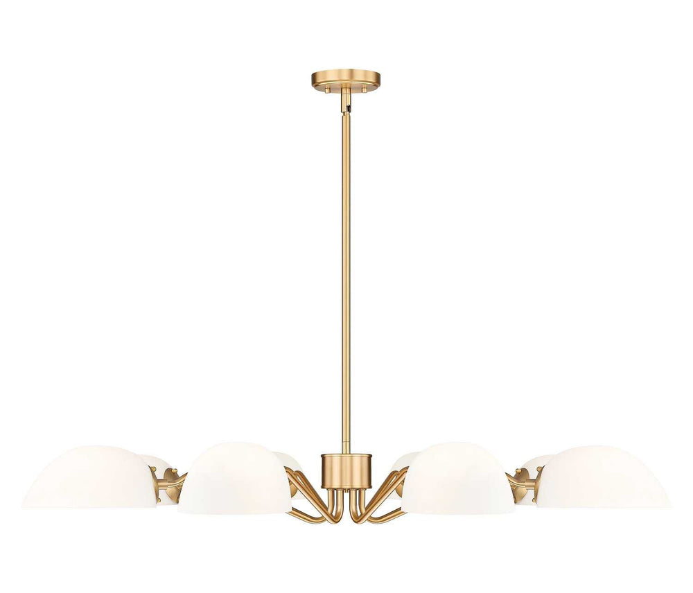 Breton Eight Light Chandelier in Modern Gold Z-Lite Canada