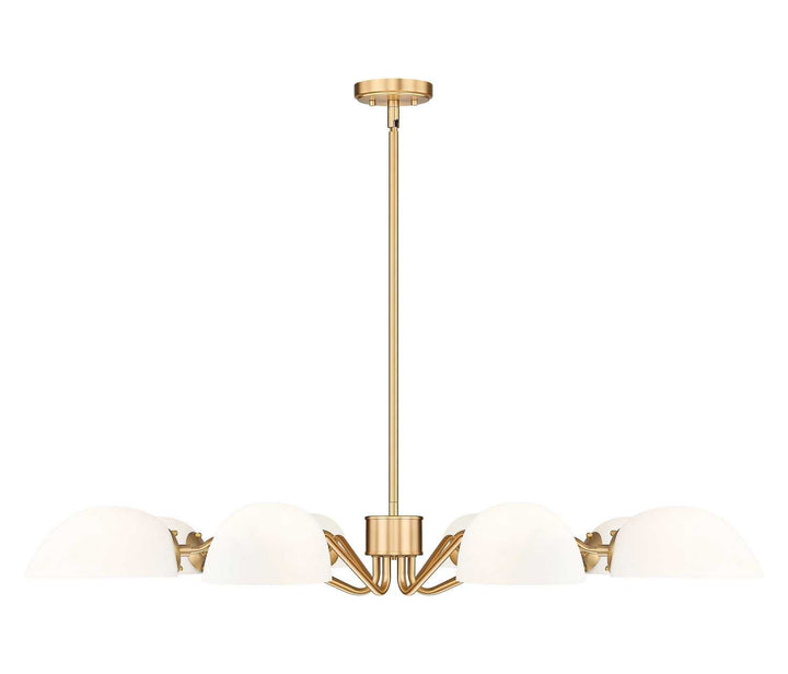 Breton Eight Light Chandelier in Modern Gold Z-Lite Canada