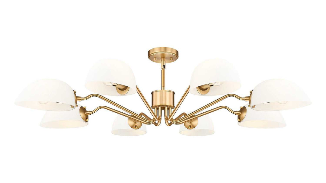 Breton Eight Light Chandelier in Modern Gold Z-Lite Canada