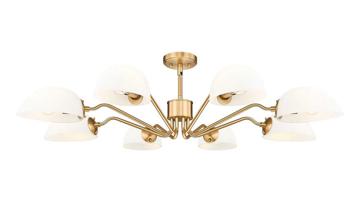 Breton Eight Light Chandelier in Modern Gold Z-Lite Canada
