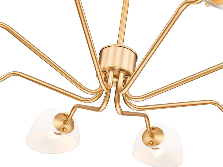 Breton Eight Light Chandelier in Modern Gold Z-Lite Canada