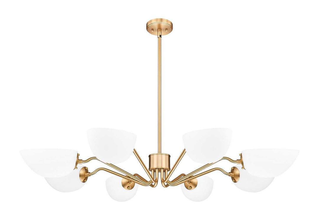 Breton Eight Light Chandelier in Modern Gold Z-Lite Canada