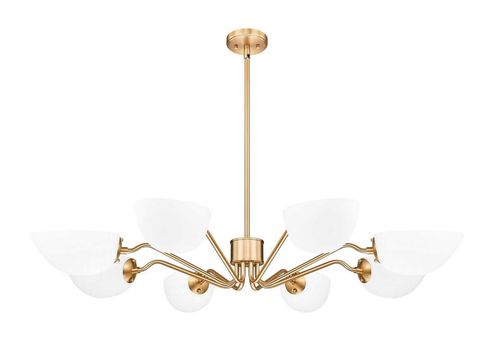 Breton Eight Light Chandelier in Modern Gold Z-Lite Canada