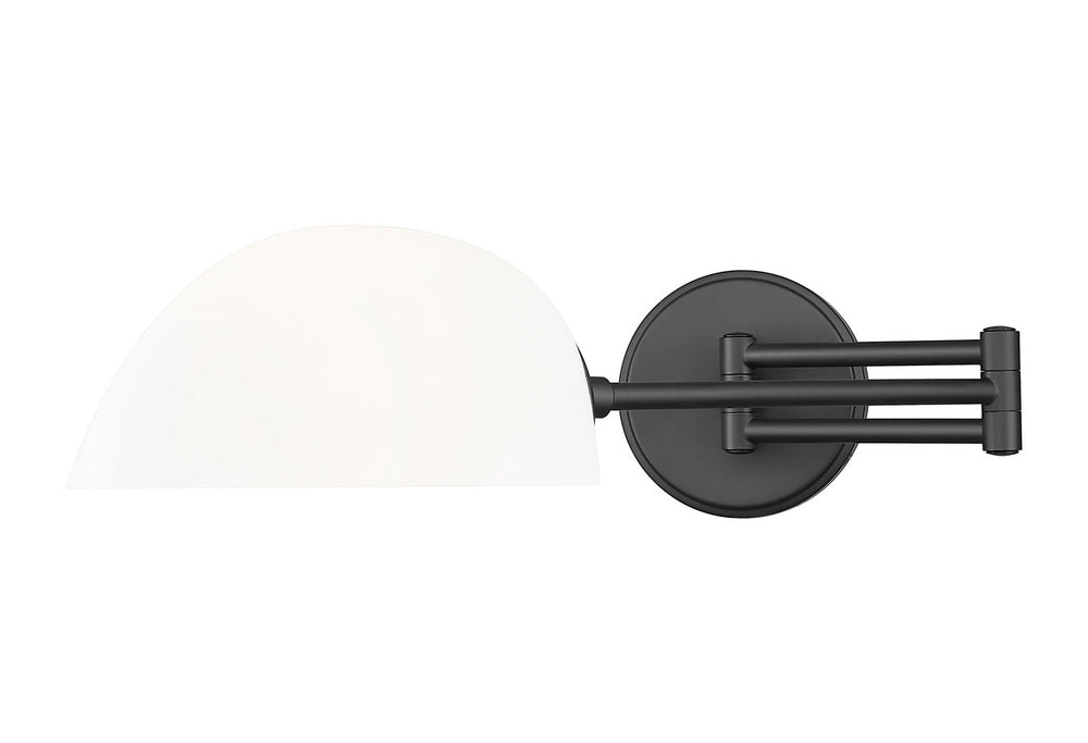 Breton One Light Wall Sconce in Matte Black Z-Lite Canada