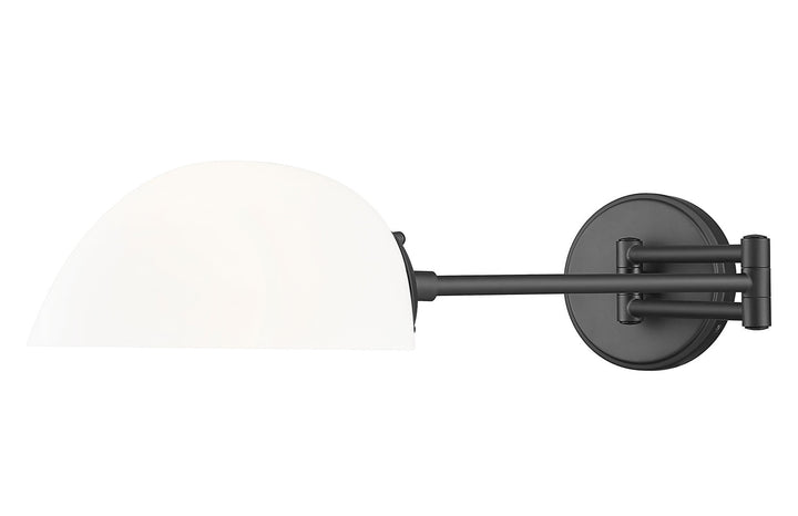 Breton One Light Wall Sconce in Matte Black Z-Lite Canada