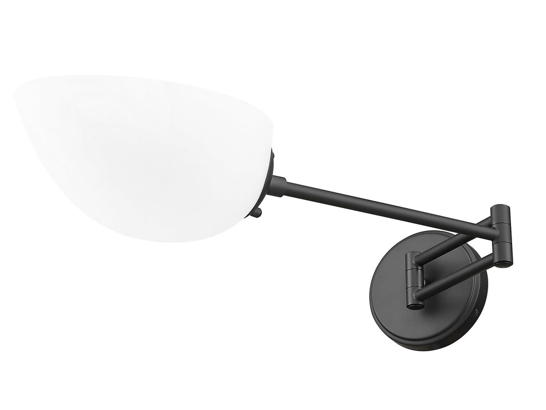 Breton One Light Wall Sconce in Matte Black Z-Lite Canada