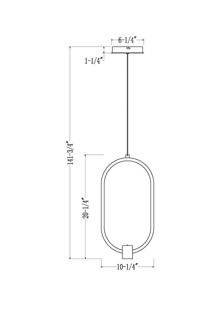 Saros LED Pendant in Matte Black Z-Lite Canada