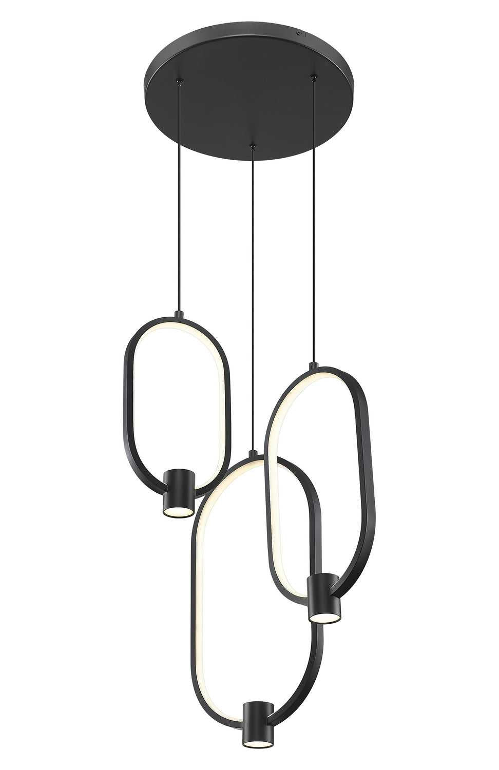 Saros LED Chandelier in Matte Black Z-Lite Canada