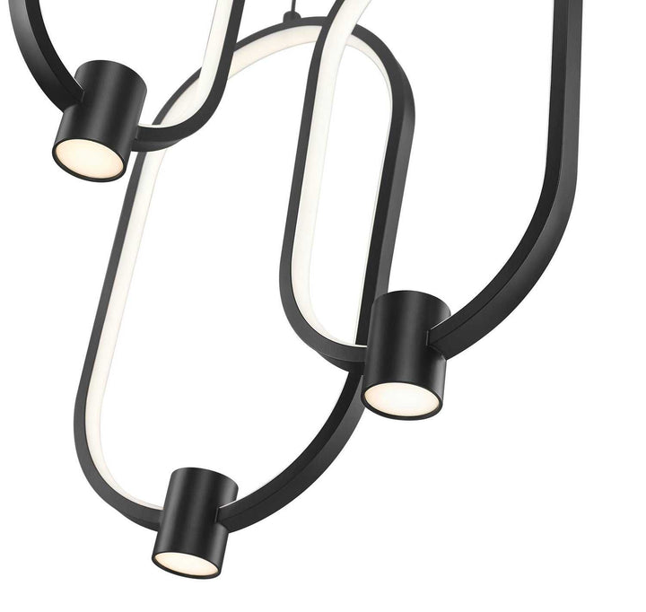 Saros LED Chandelier in Matte Black Z-Lite Canada