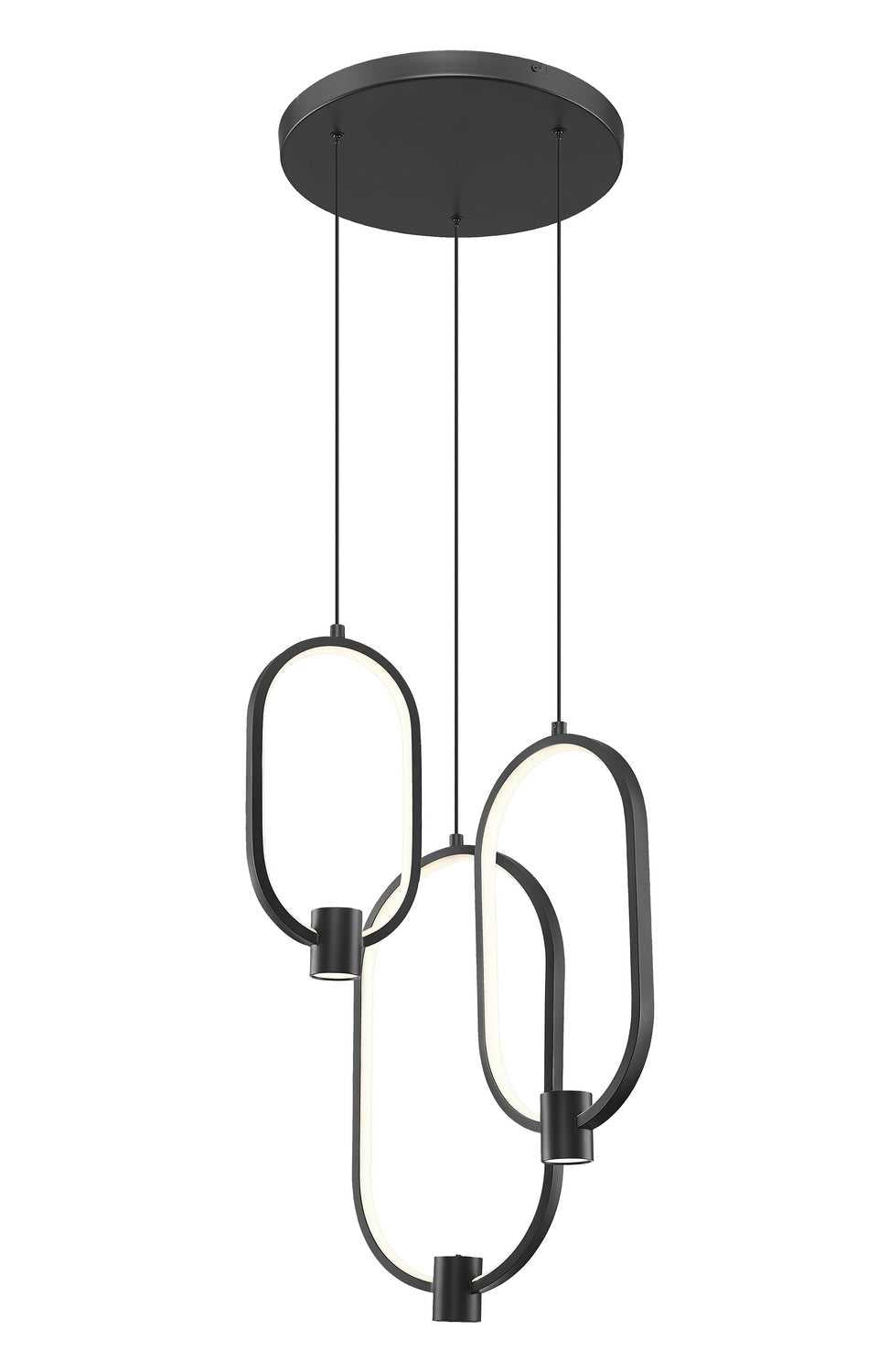 Saros LED Chandelier in Matte Black Z-Lite Canada