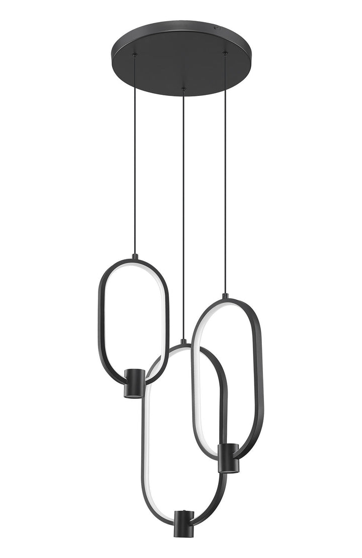 Saros LED Chandelier in Matte Black Z-Lite Canada