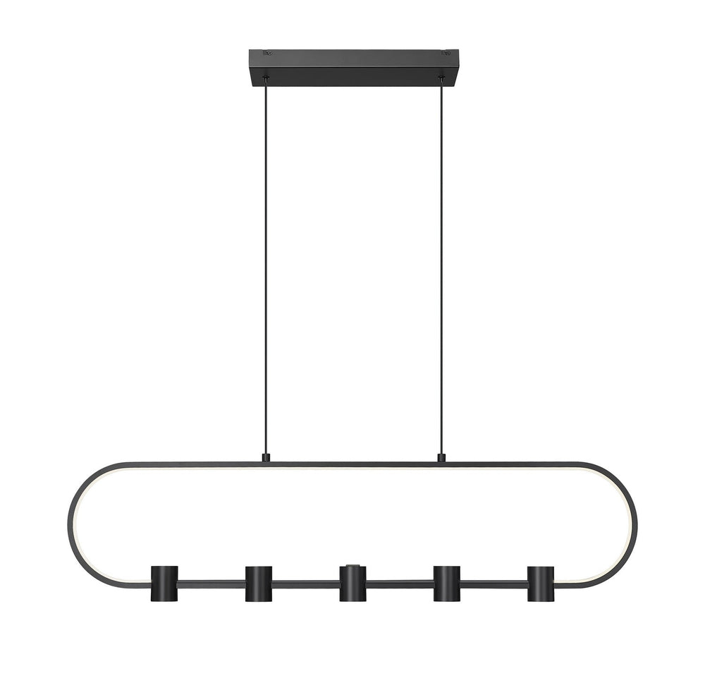 Saros LED Linear Chandelier in Matte Black Z-Lite Canada
