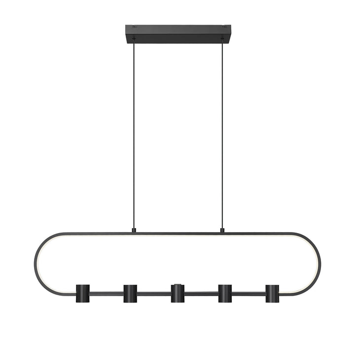 Saros LED Linear Chandelier in Matte Black Z-Lite Canada