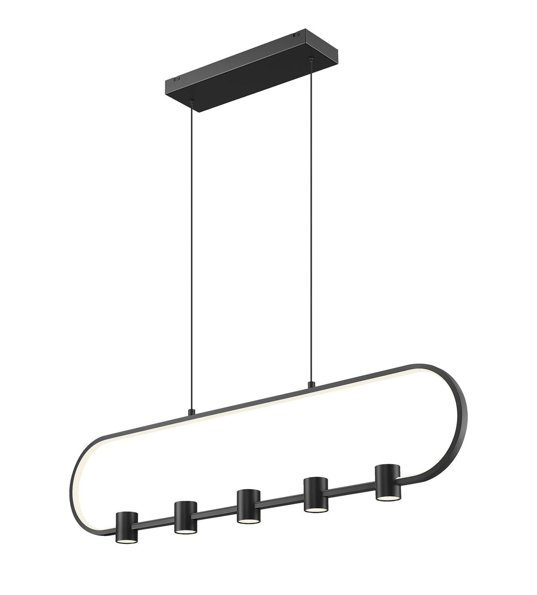 Saros LED Linear Chandelier in Matte Black Z-Lite Canada