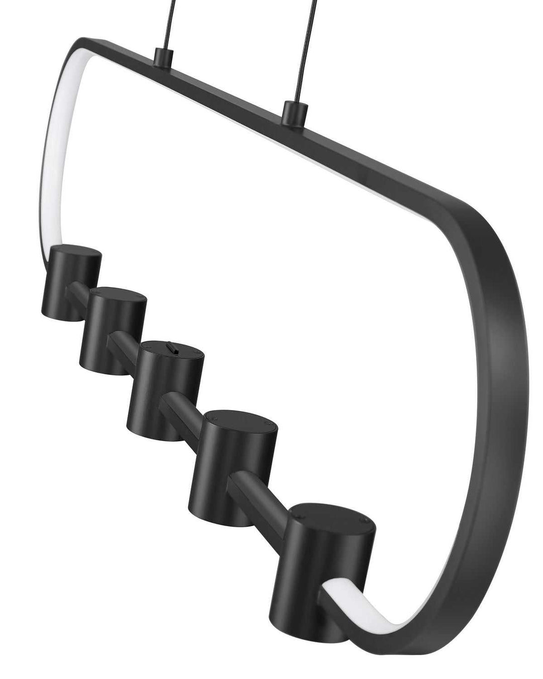 Saros LED Linear Chandelier in Matte Black Z-Lite Canada