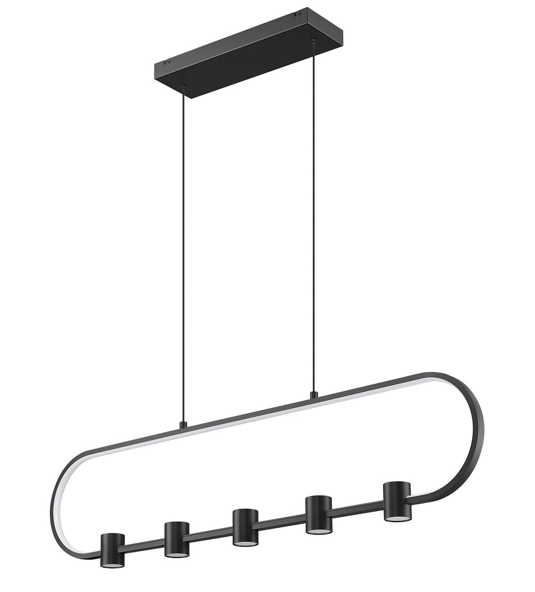 Saros LED Linear Chandelier in Matte Black Z-Lite Canada