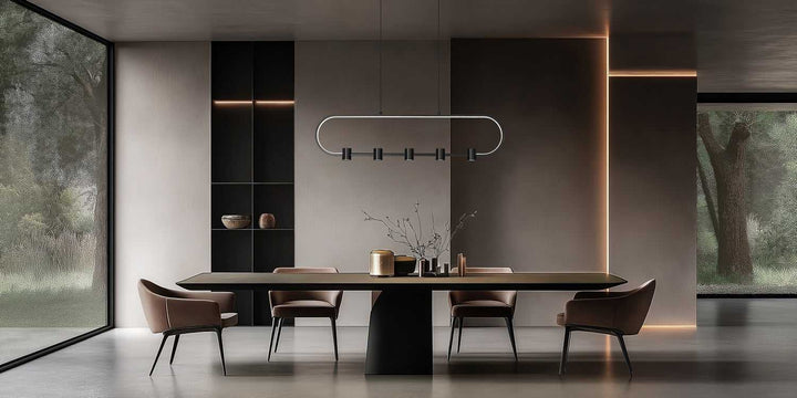 Saros LED Linear Chandelier in Matte Black Z-Lite Canada