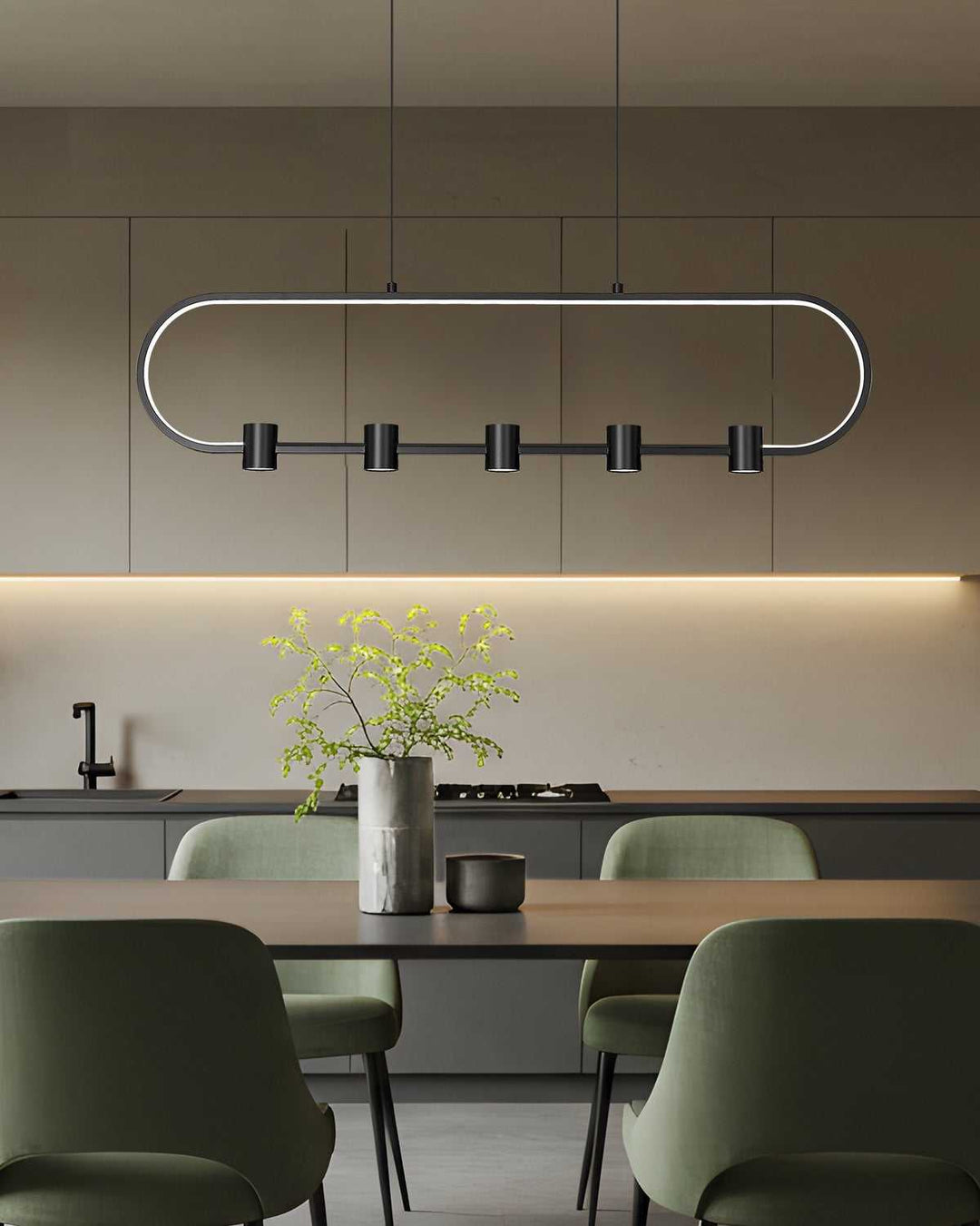 Saros LED Linear Chandelier in Matte Black Z-Lite Canada