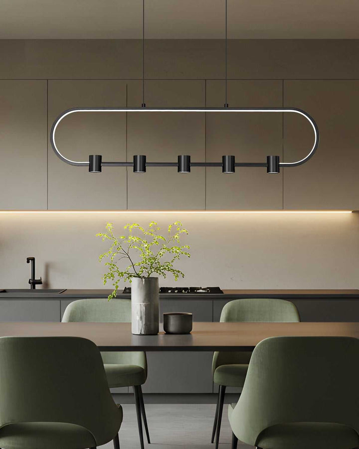 Saros LED Linear Chandelier in Matte Black Z-Lite Canada