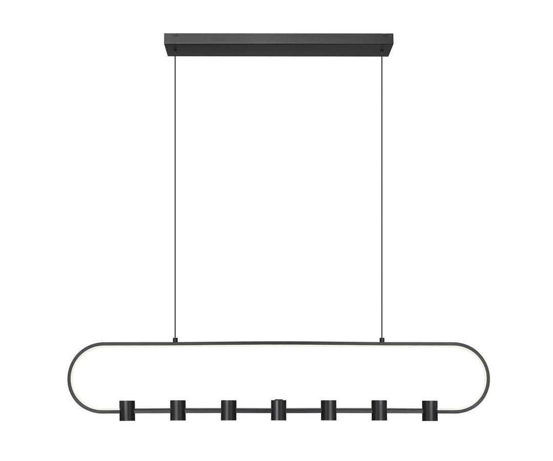 Saros LED Linear Chandelier in Matte Black Z-Lite Canada