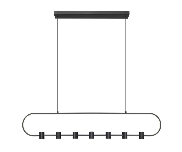 Saros LED Linear Chandelier in Matte Black Z-Lite Canada