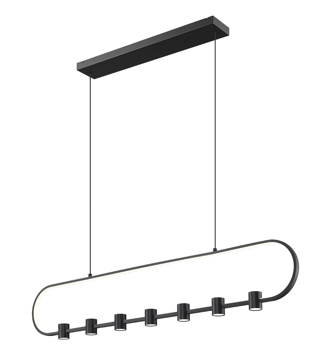 Saros LED Linear Chandelier in Matte Black Z-Lite Canada