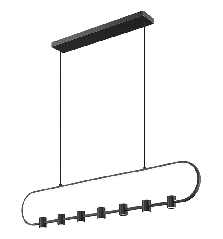 Saros LED Linear Chandelier in Matte Black Z-Lite Canada
