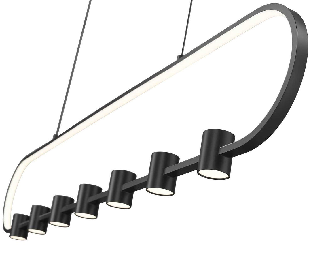 Saros LED Linear Chandelier in Matte Black Z-Lite Canada