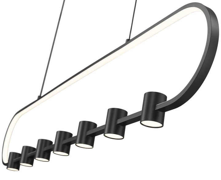 Saros LED Linear Chandelier in Matte Black Z-Lite Canada