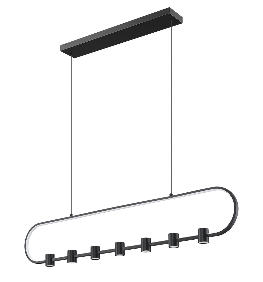 Saros LED Linear Chandelier in Matte Black Z-Lite Canada