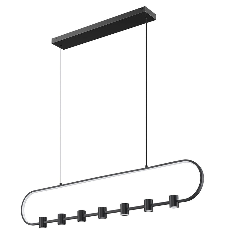 Saros LED Linear Chandelier in Matte Black Z-Lite Canada