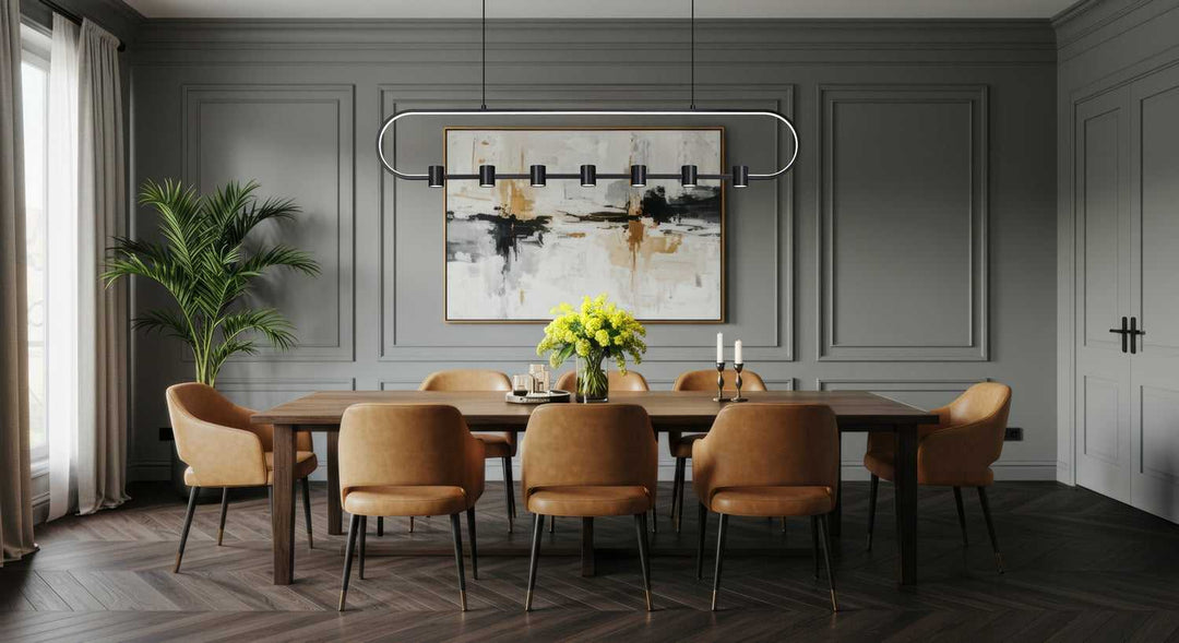 Saros LED Linear Chandelier in Matte Black Z-Lite Canada