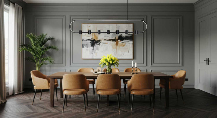 Saros LED Linear Chandelier in Matte Black Z-Lite Canada