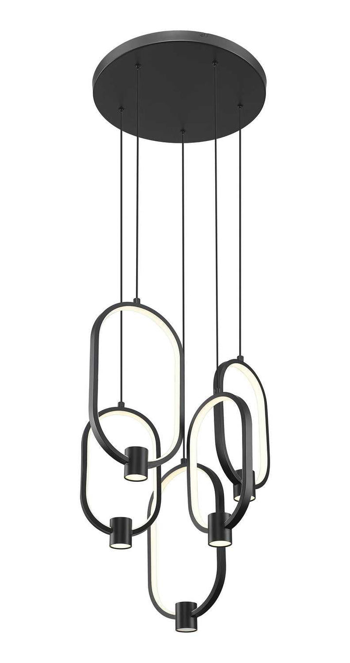 Saros LED Chandelier in Matte Black Z-Lite Canada
