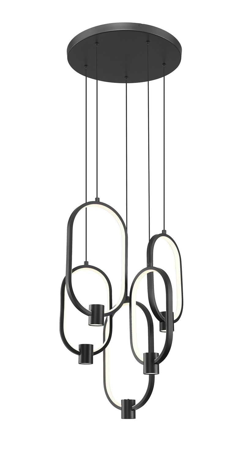 Saros LED Chandelier in Matte Black Z-Lite Canada
