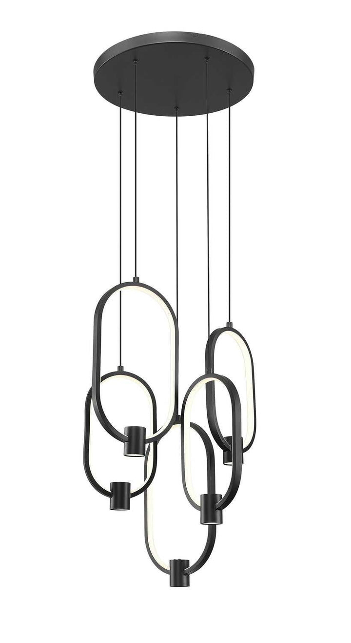 Saros LED Chandelier in Matte Black Z-Lite Canada