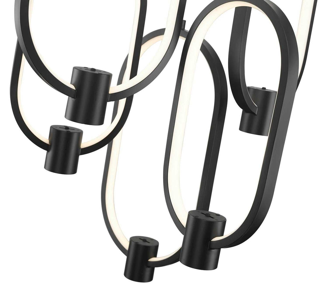 Saros LED Chandelier in Matte Black Z-Lite Canada