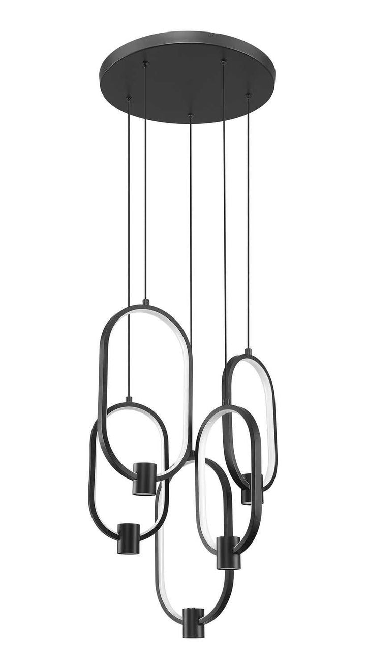 Saros LED Chandelier in Matte Black Z-Lite Canada