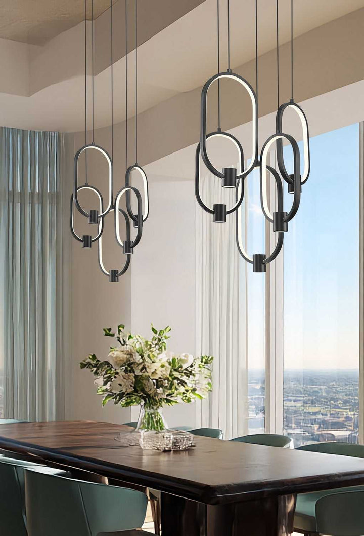 Saros LED Chandelier in Matte Black Z-Lite Canada