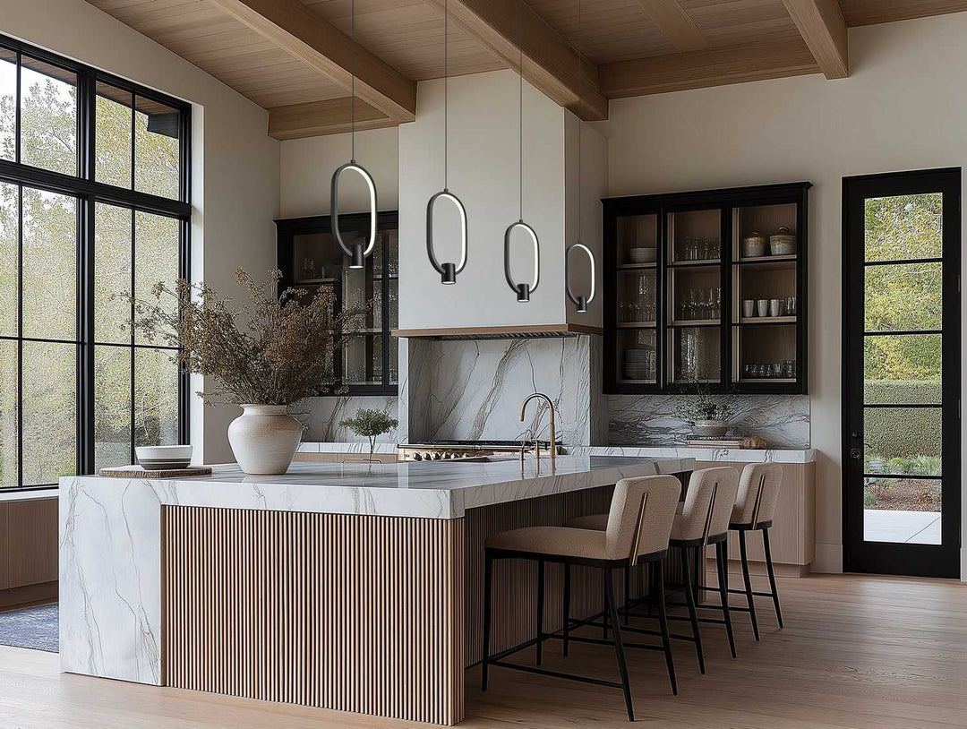 Saros LED Pendant in Matte Black Z-Lite Canada