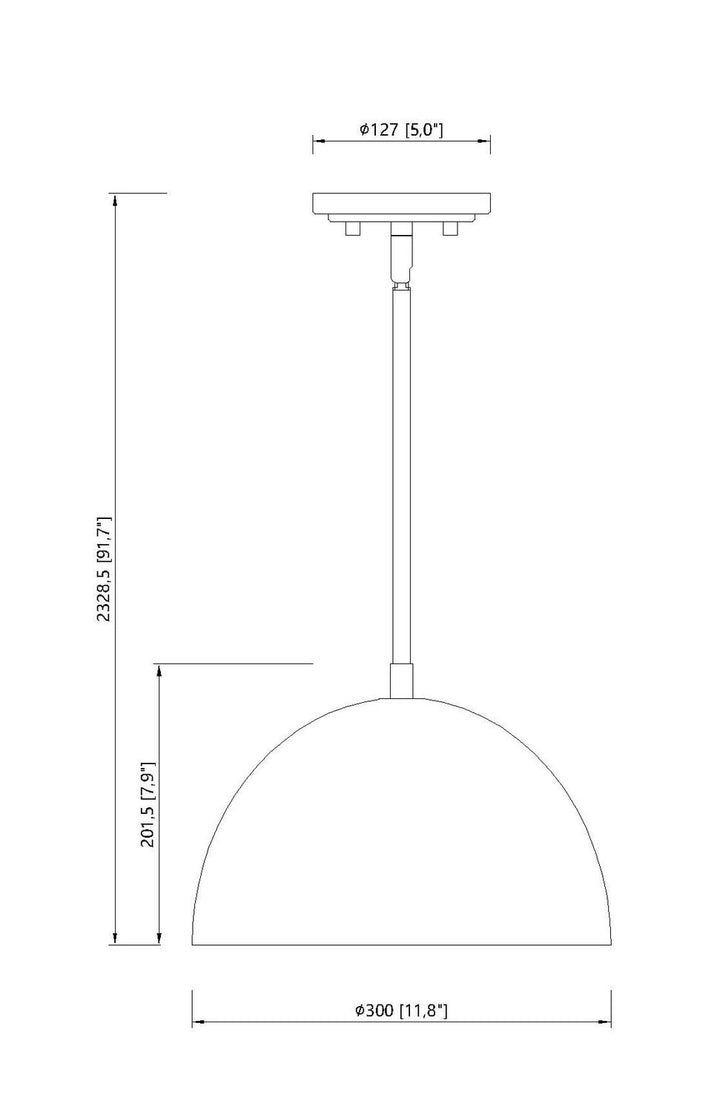 Vega One Light Pendant in Matte Black Z-Lite Canada